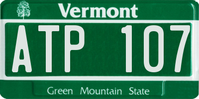 VT license plate ATP107