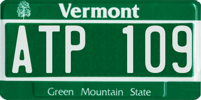 VT license plate ATP109