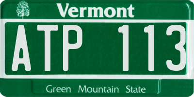 VT license plate ATP113