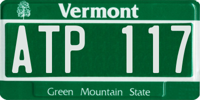 VT license plate ATP117