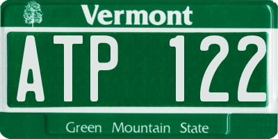 VT license plate ATP122