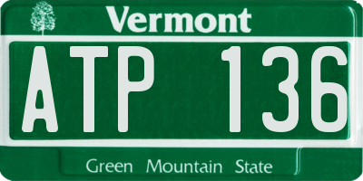 VT license plate ATP136