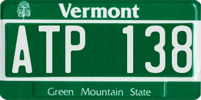 VT license plate ATP138