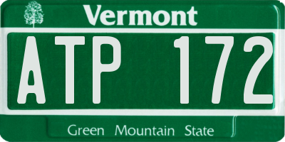VT license plate ATP172