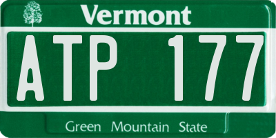 VT license plate ATP177