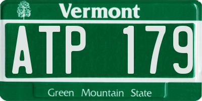 VT license plate ATP179
