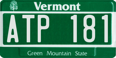 VT license plate ATP181