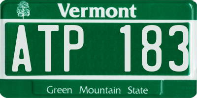 VT license plate ATP183