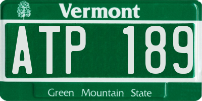 VT license plate ATP189