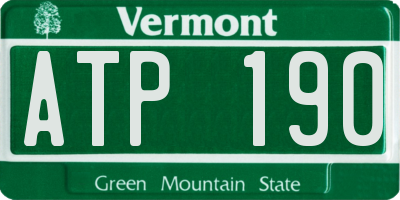 VT license plate ATP190