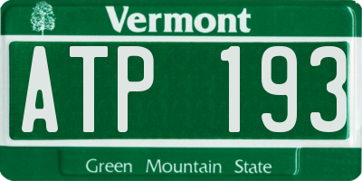 VT license plate ATP193