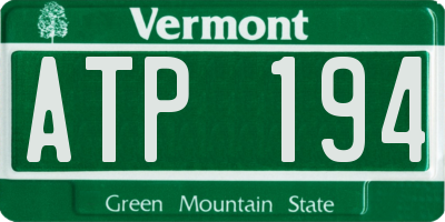 VT license plate ATP194