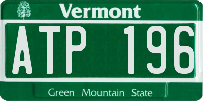 VT license plate ATP196