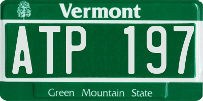 VT license plate ATP197