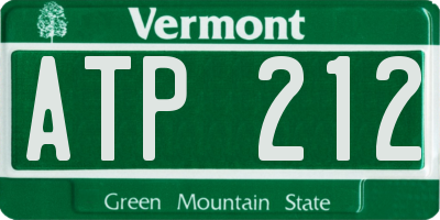 VT license plate ATP212