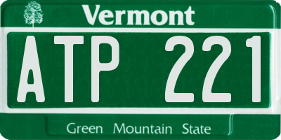VT license plate ATP221