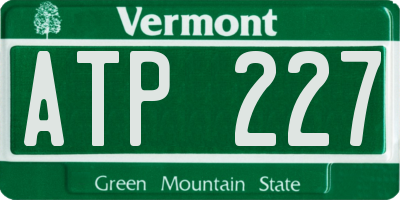 VT license plate ATP227