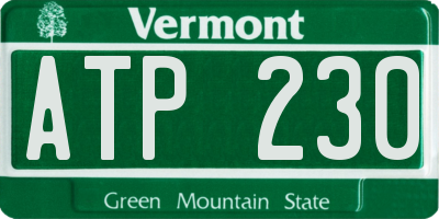 VT license plate ATP230