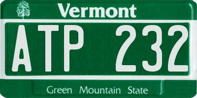 VT license plate ATP232