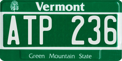 VT license plate ATP236
