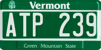 VT license plate ATP239