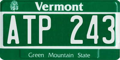 VT license plate ATP243