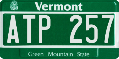 VT license plate ATP257