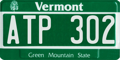 VT license plate ATP302