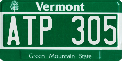 VT license plate ATP305