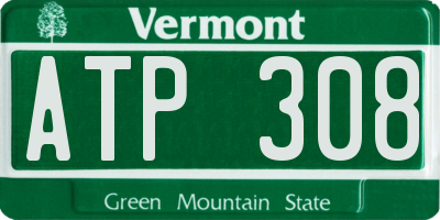 VT license plate ATP308