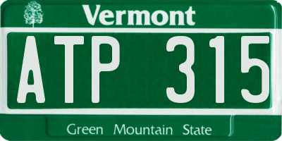 VT license plate ATP315