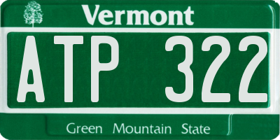 VT license plate ATP322