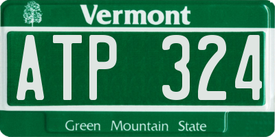 VT license plate ATP324