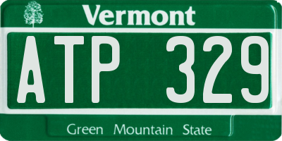 VT license plate ATP329