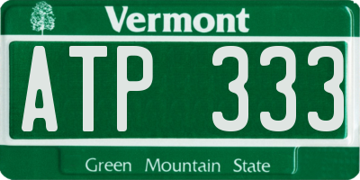 VT license plate ATP333