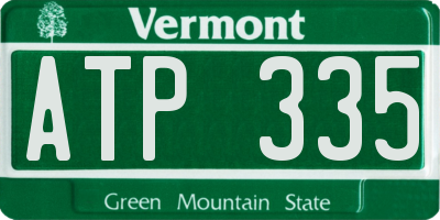 VT license plate ATP335