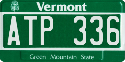 VT license plate ATP336