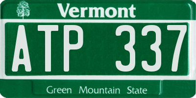 VT license plate ATP337