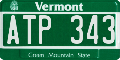 VT license plate ATP343