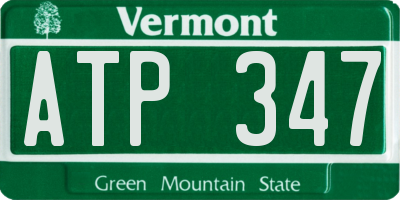 VT license plate ATP347