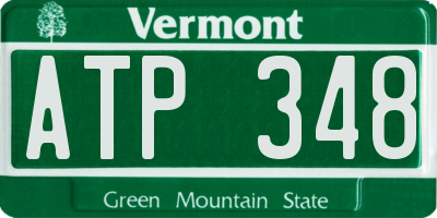 VT license plate ATP348