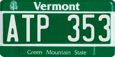 VT license plate ATP353