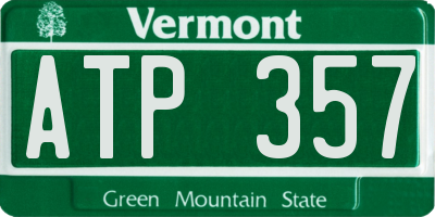 VT license plate ATP357