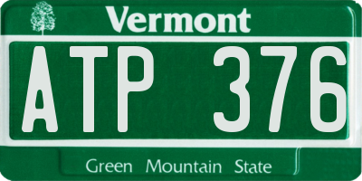 VT license plate ATP376