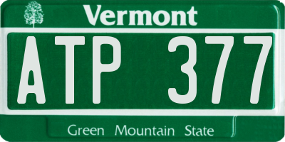 VT license plate ATP377