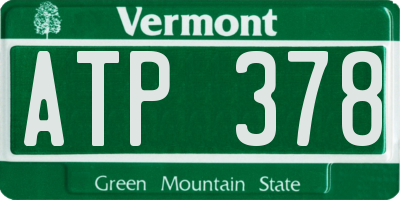 VT license plate ATP378
