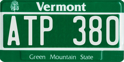 VT license plate ATP380