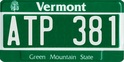 VT license plate ATP381