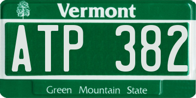 VT license plate ATP382