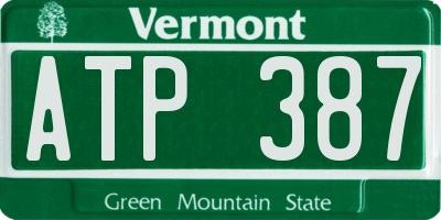 VT license plate ATP387